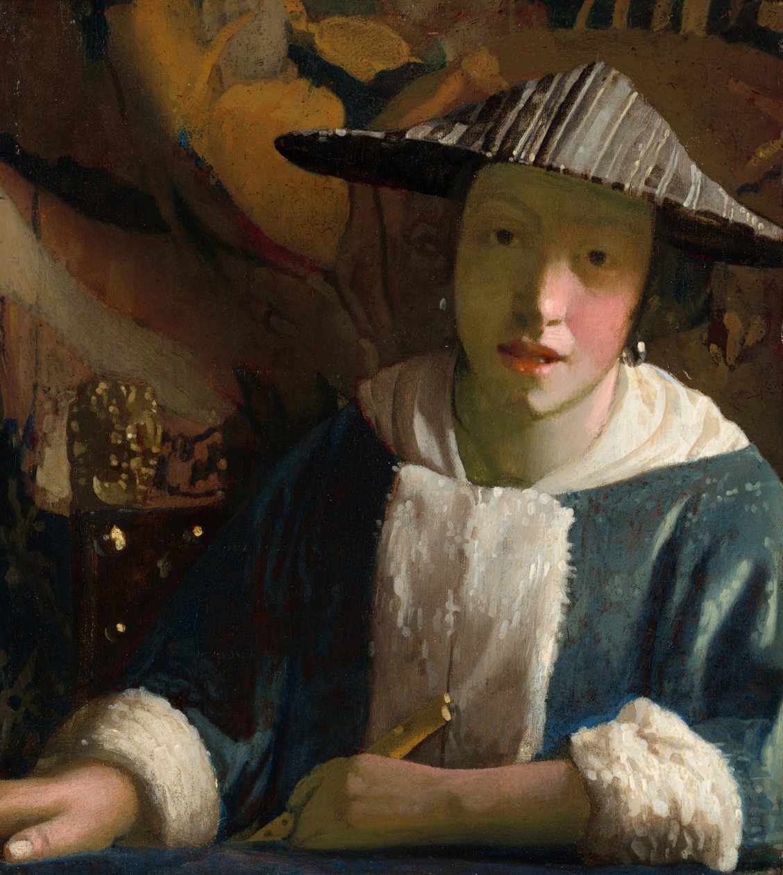 Garota com Flauta, provavelmente 16651675. de Johannes Vermeer