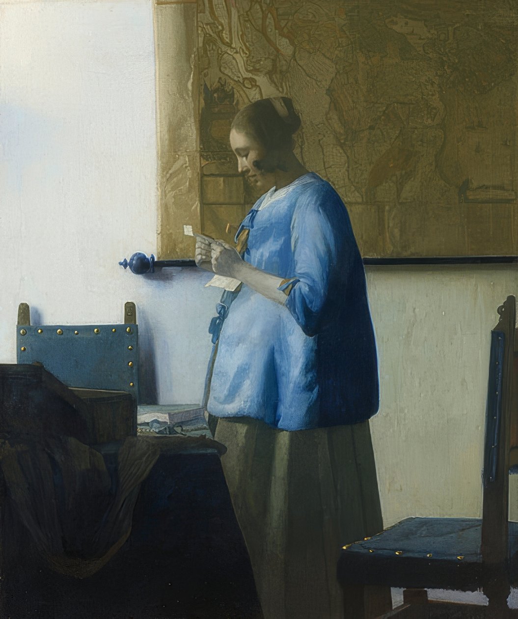 O leitor de cartas. Por volta de 1663 de Jan Vermeer van Delft