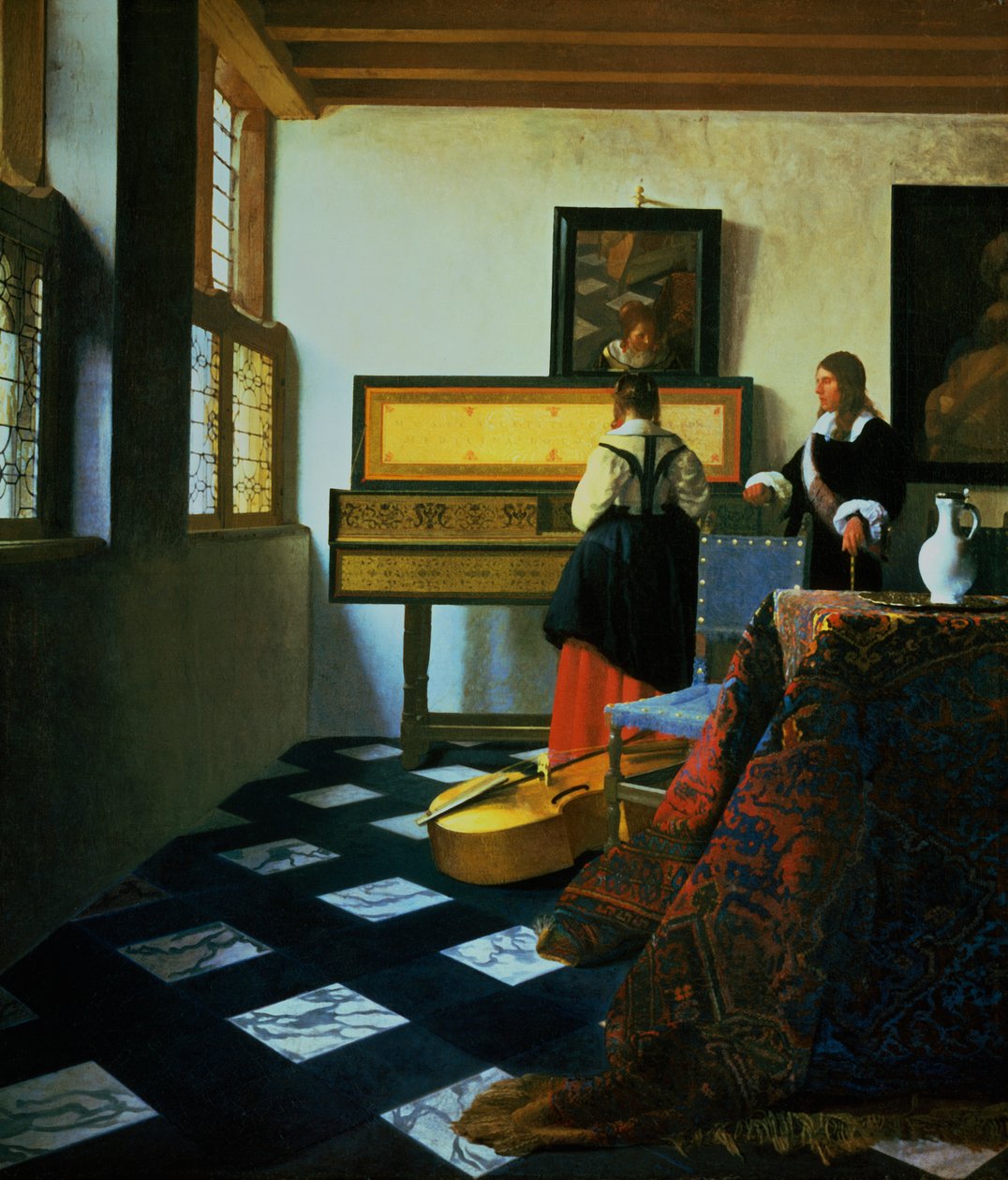 Senhora em um Virginal, c1652-1675. de Jan Vermeer van Delft