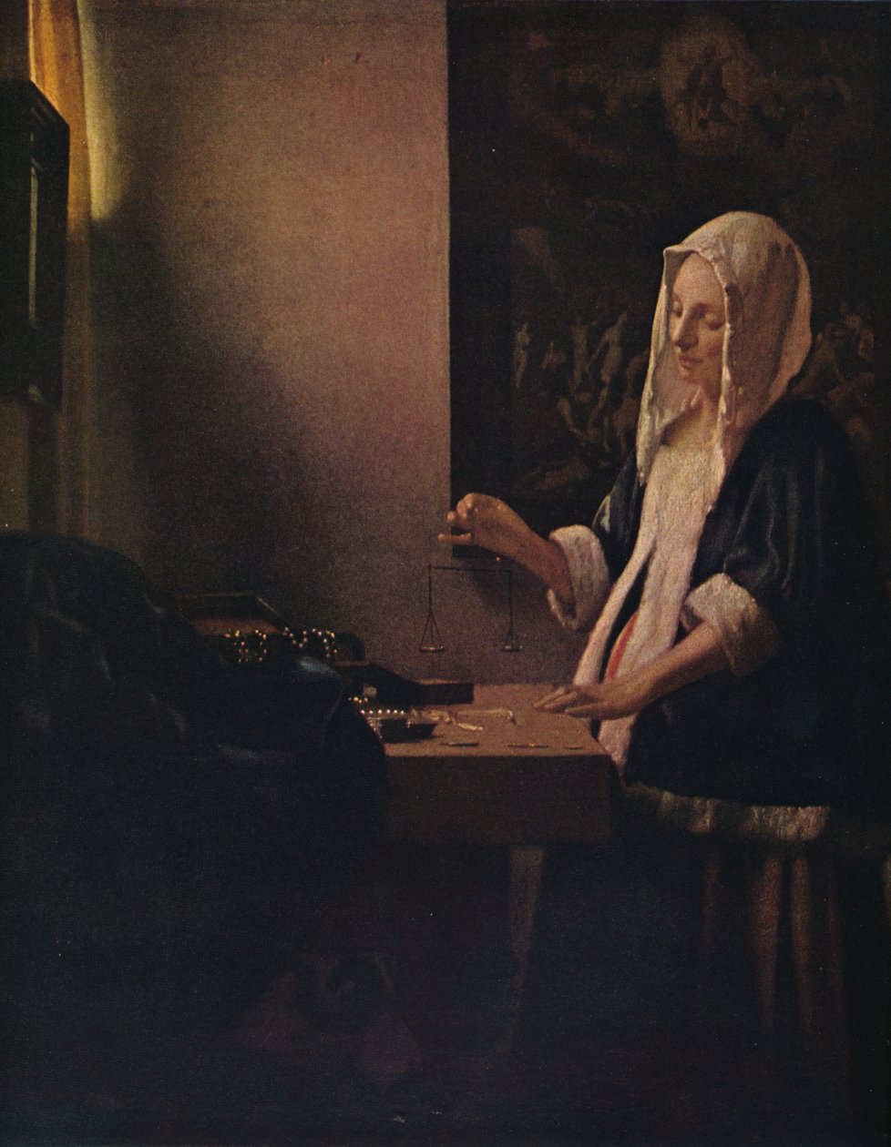 Mulher segurando um equilíbrio, c1664 de Jan Vermeer van Delft