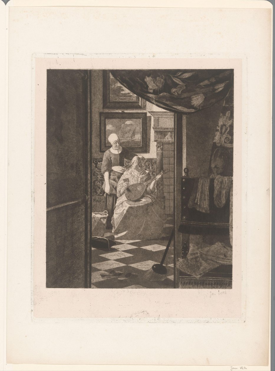 A carta de amor (título original) de Jan Veth (signed by artist)