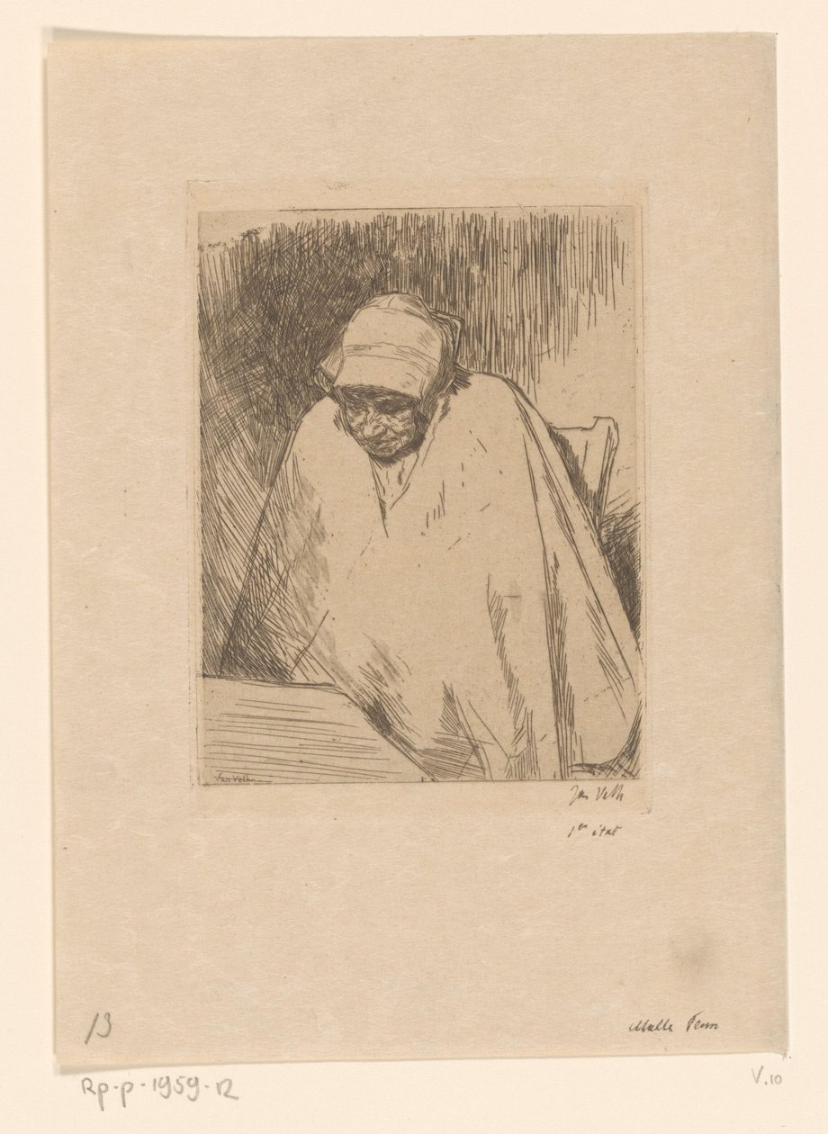 Malle Teun (título original no objeto) de Jan Veth (signed by artist)