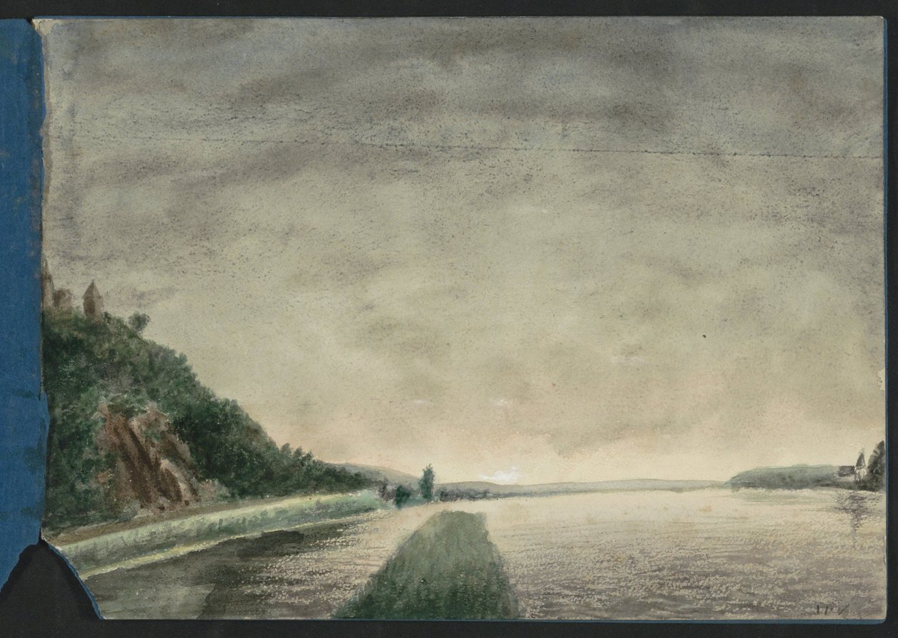 Paisagem de montanha por um lago de Jan Veth