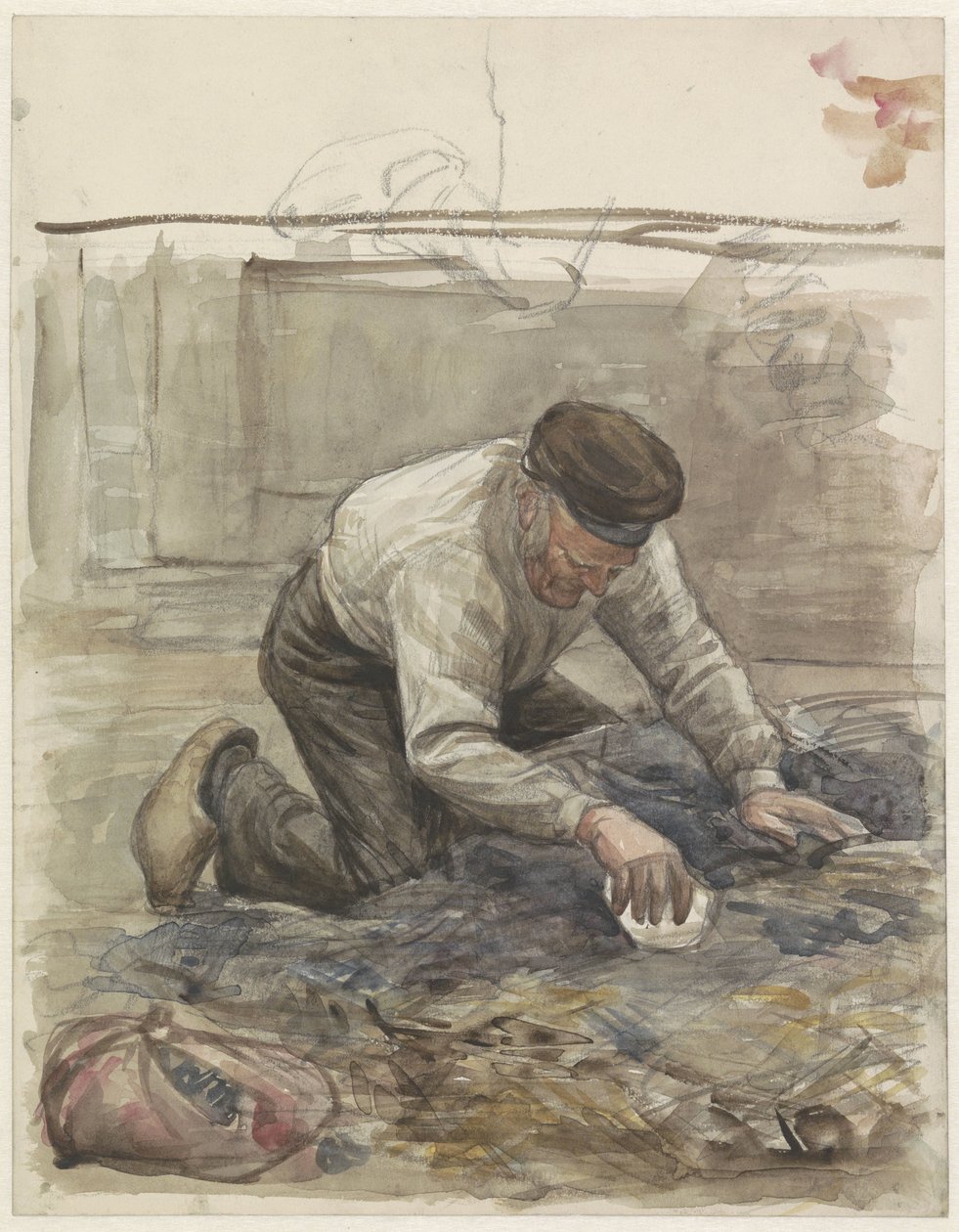 Fazendeiro, de joelhos de Jan Veth