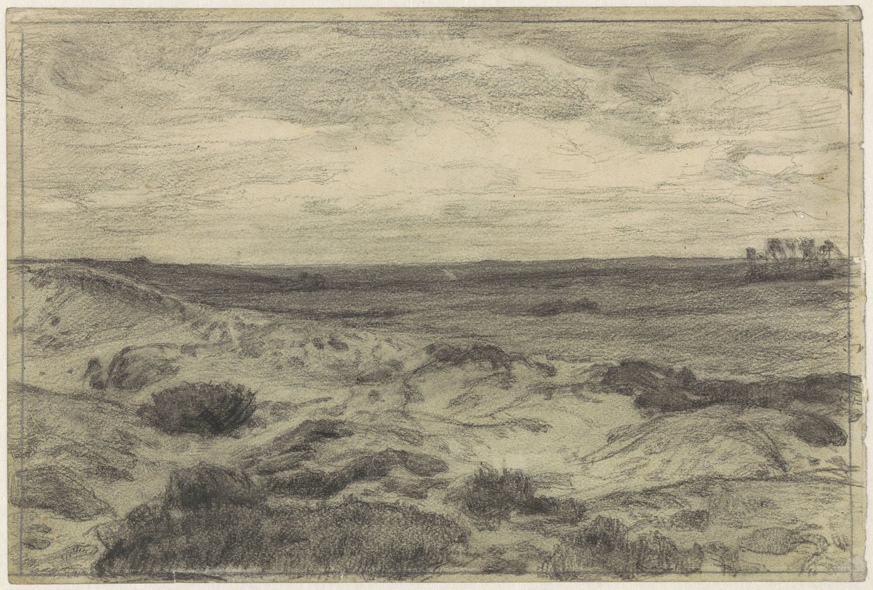Paisagem de charneca perto de Laren de Jan Veth