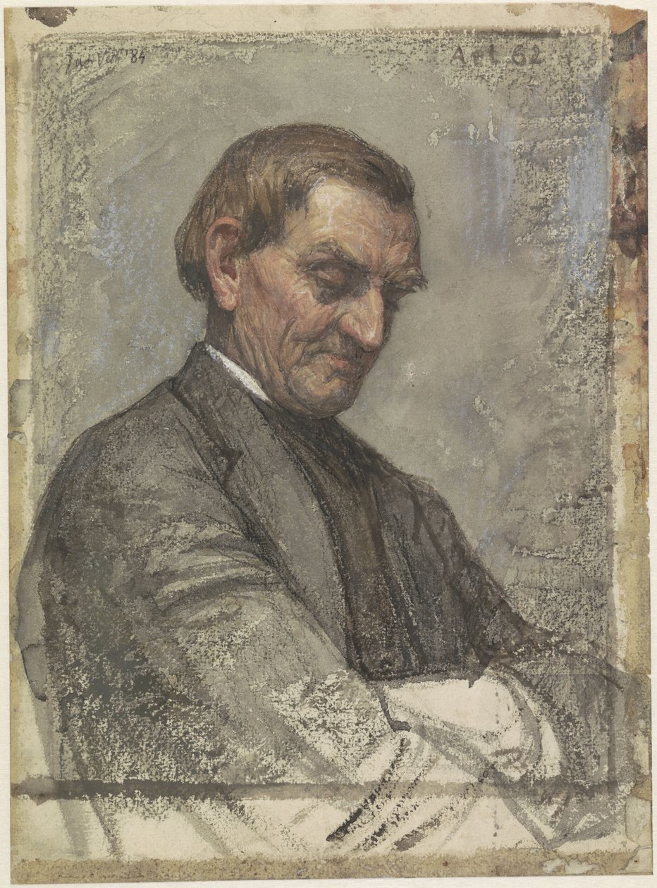 Retrato de um homem, com um olhar abatido de Jan Veth