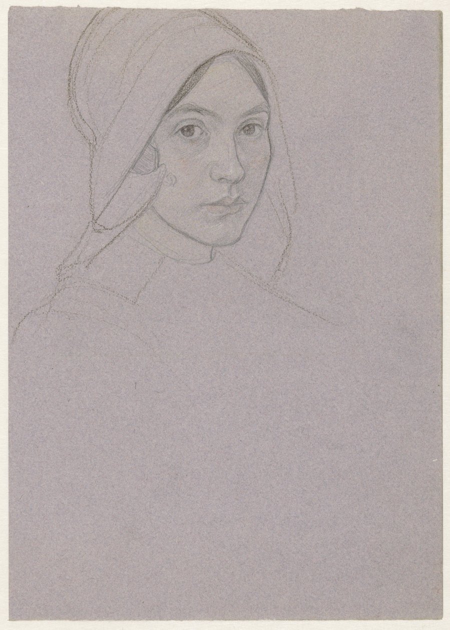 Retrato de uma menina com touca (Karen?) de Jan Veth