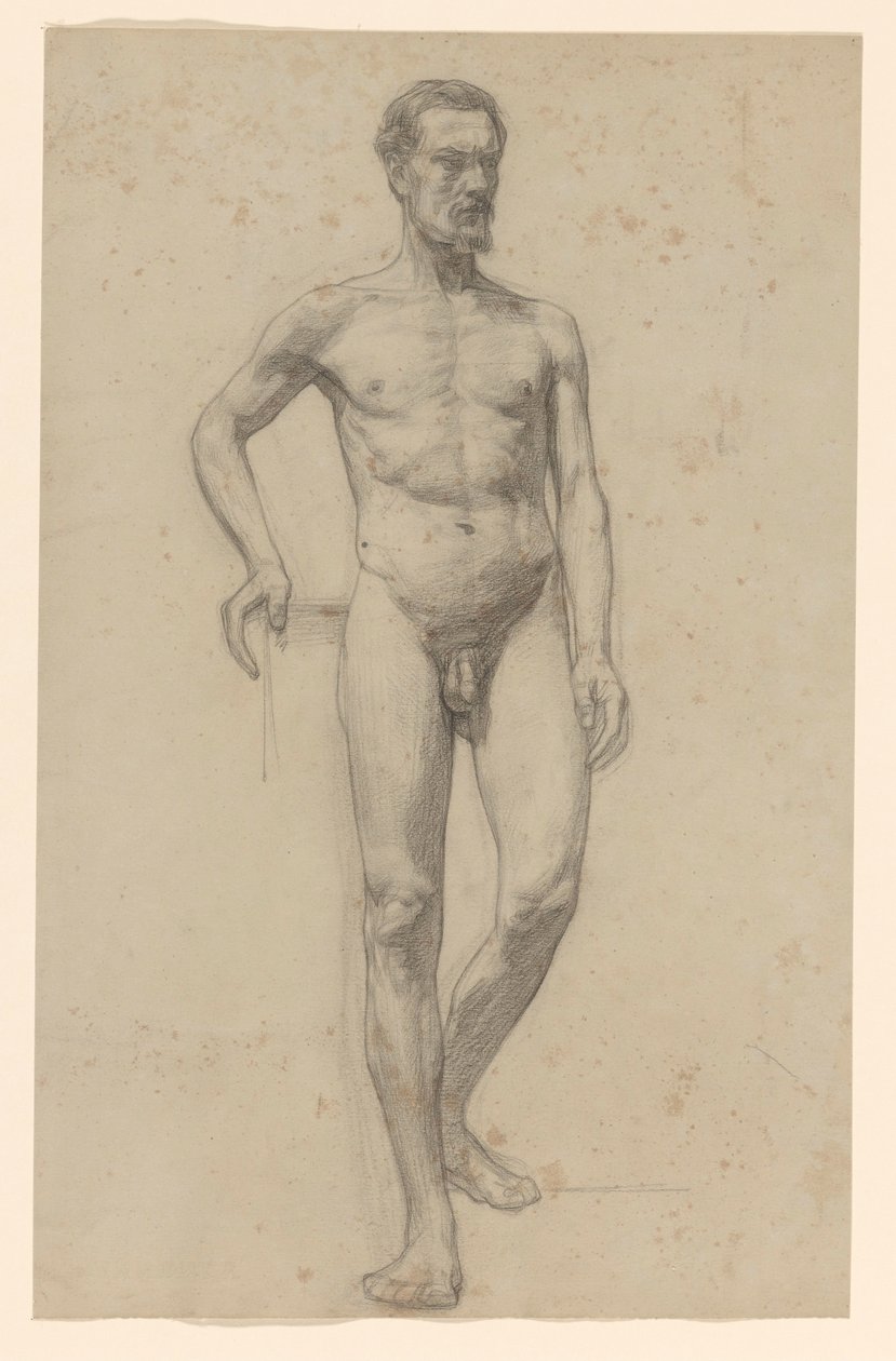 Nu masculino de pé, visto de frente de Jan Veth