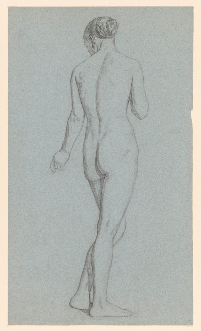 Nu feminino em pé, visto de costas de Jan Veth