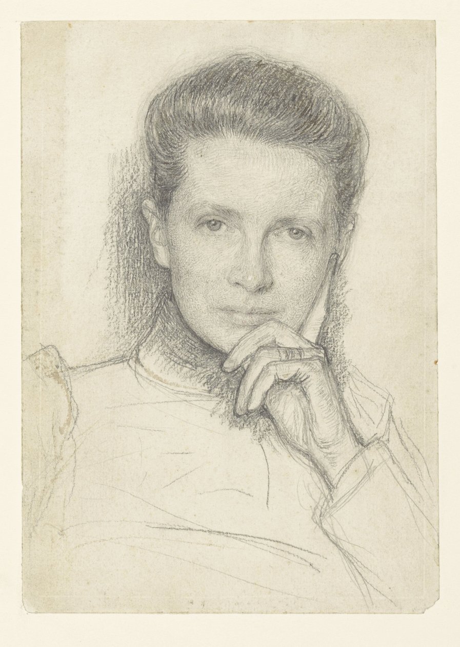 Estudo para o retrato da Sra. K.C. Boxman-Winkler de Jan Veth