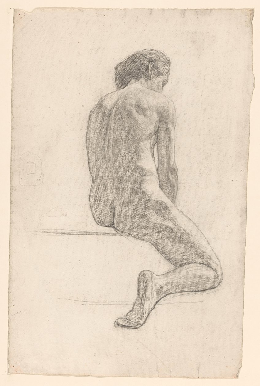 Nu feminino sentado, visto de costas de Jan Veth