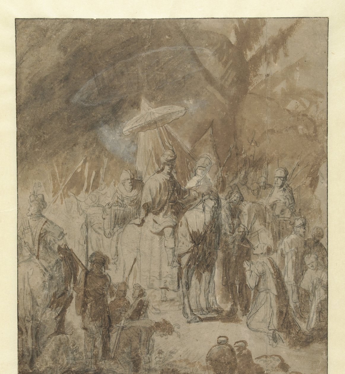 Oferenda de Abigail de Jan Victors (attributed to)