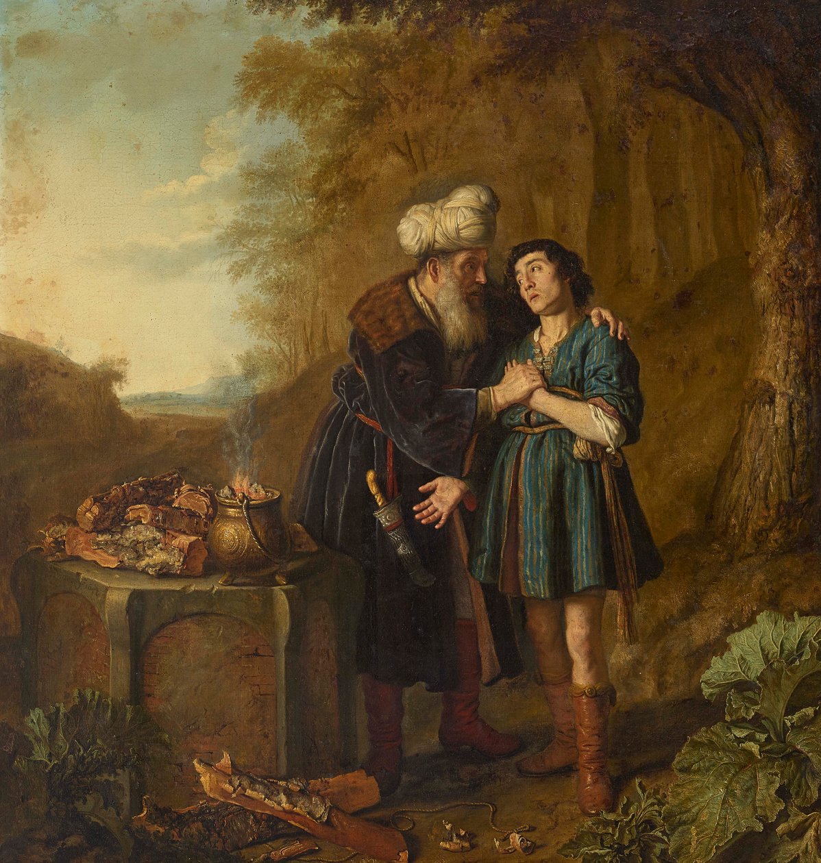 Abraão e Isaac antes do sacrifício de Jan Victors