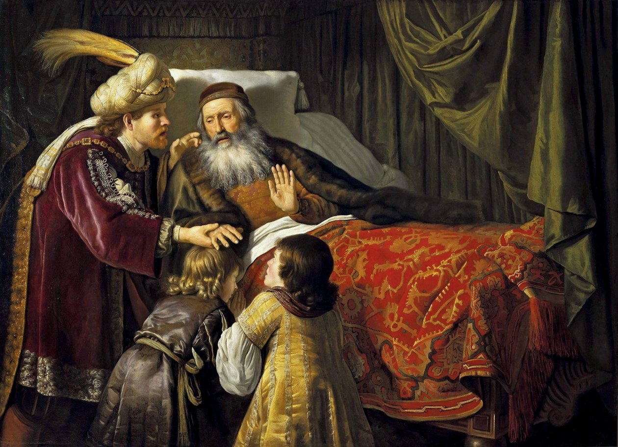 Jacob abençoa os filhos de José de Jan Victors