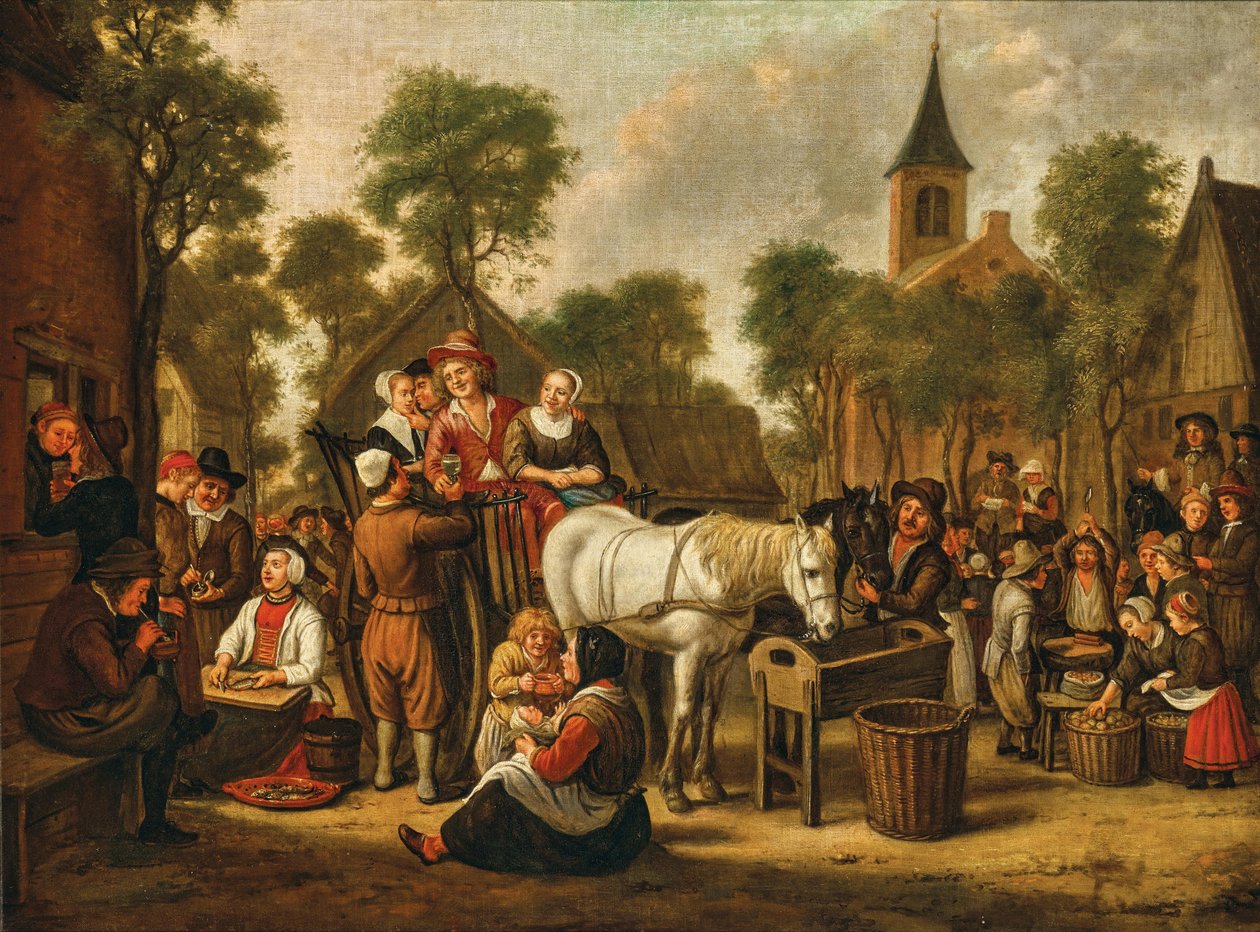 Cena do mercado de Jan Victor 1650 de Jan Victors
