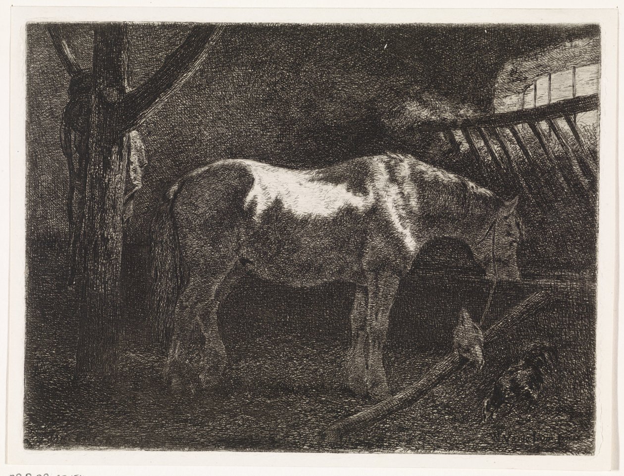 Cavalo em estábulo de Johannes Martinus Vrolijk