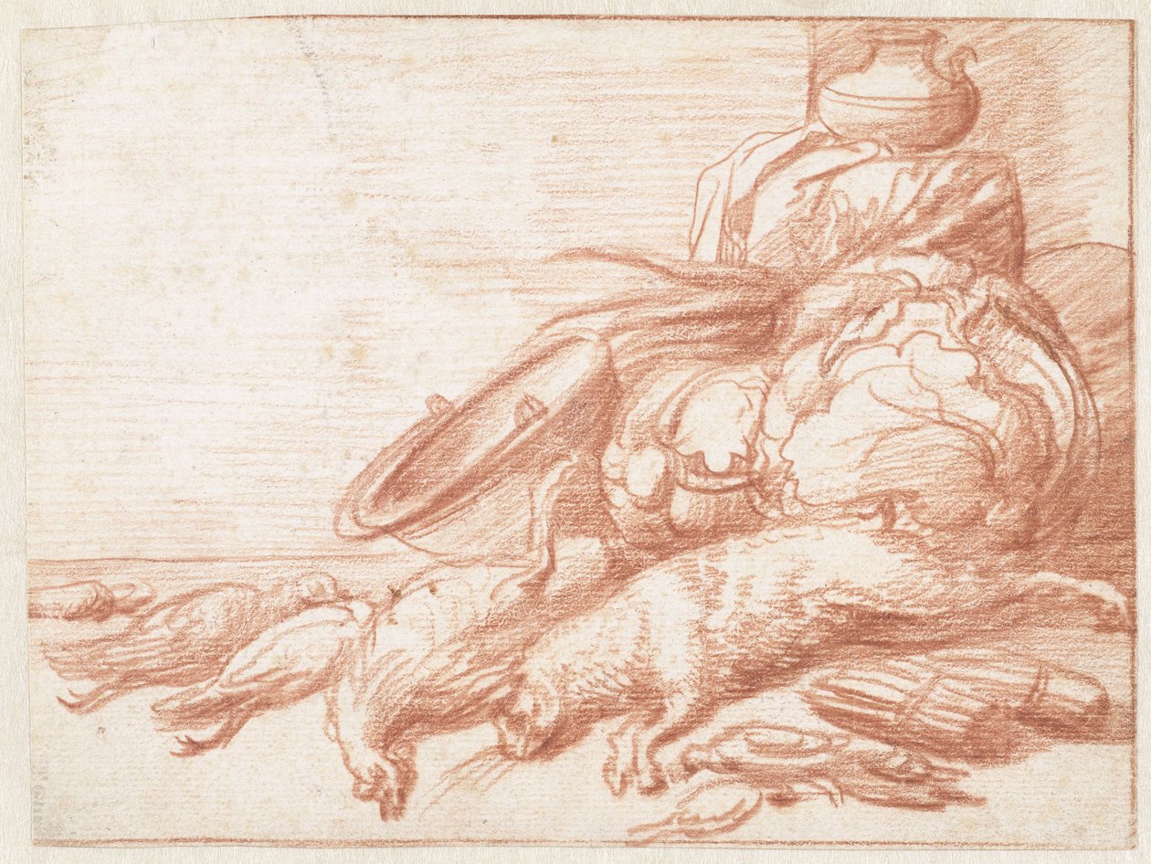 Natureza morta com lebre e aves de Jan Weenix (possibly)