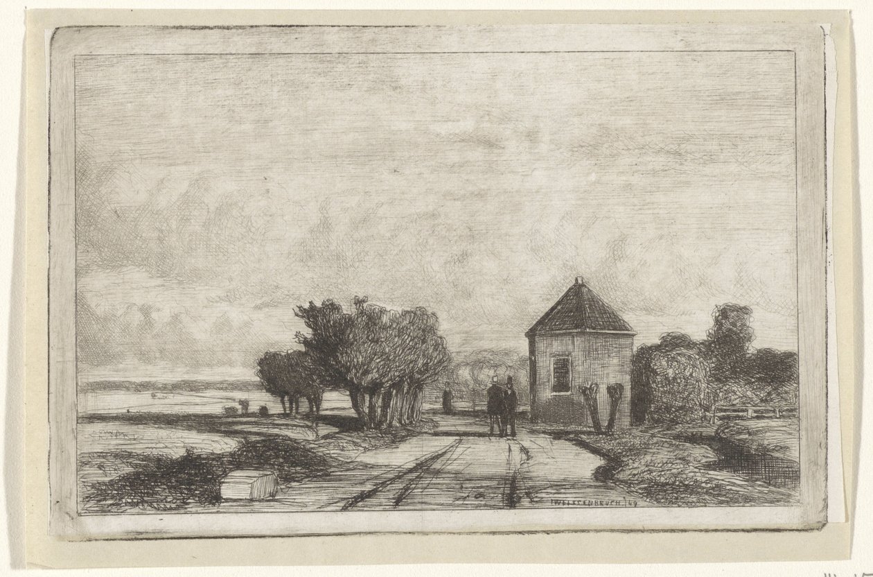 Vista do Schenkweg com a cúpula de Jan Weissenbruch