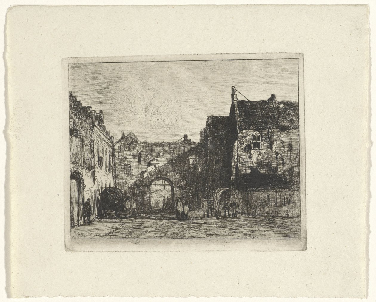 Vista do Binnenhof de Jan Weissenbruch