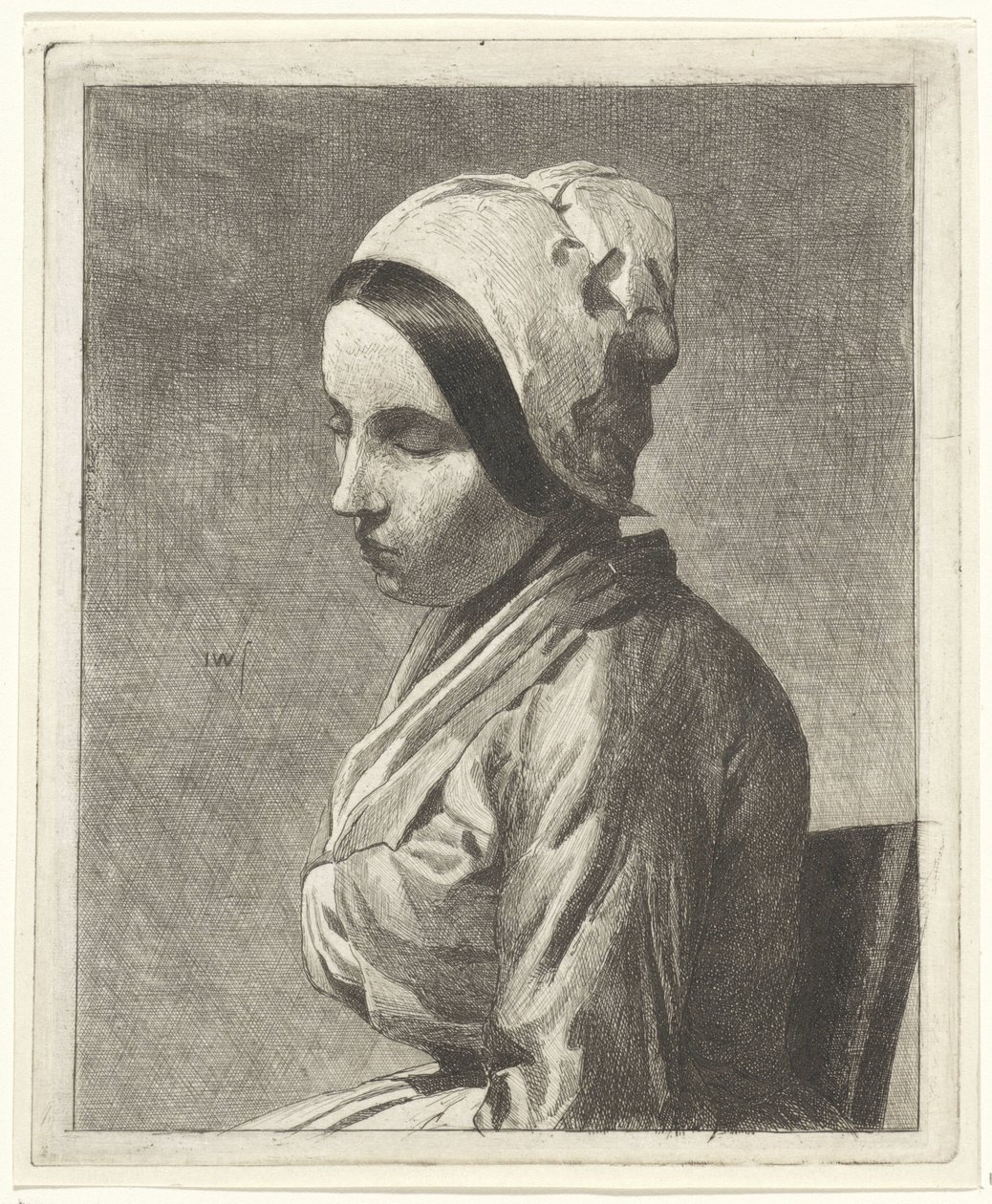 Estudo de uma mulher sentada de Jan Weissenbruch