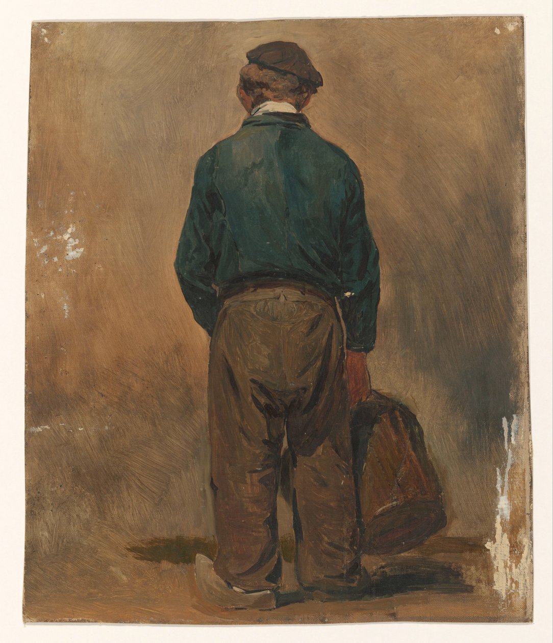 Pescador com um cesto, visto por trás de Jan Weissenbruch