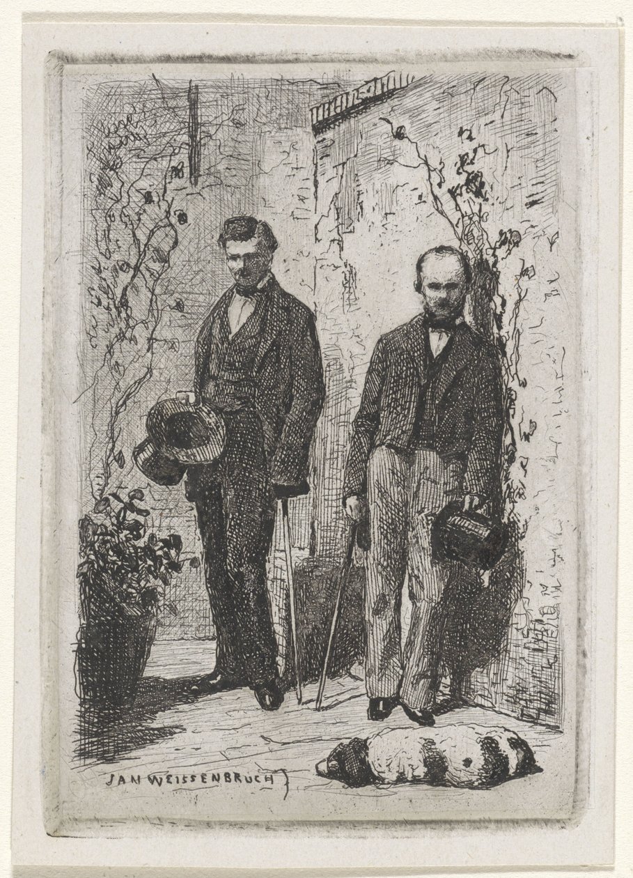 Auto-retrato com Frederik Hendrik Weissenbruch de Jan Weissenbruch