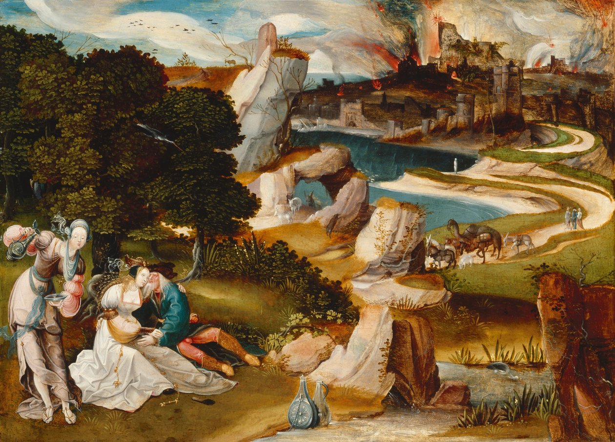 Lot e Suas Filhas, 1523 (óleo sobre painel de carvalho) de Jan Wellens de Cock