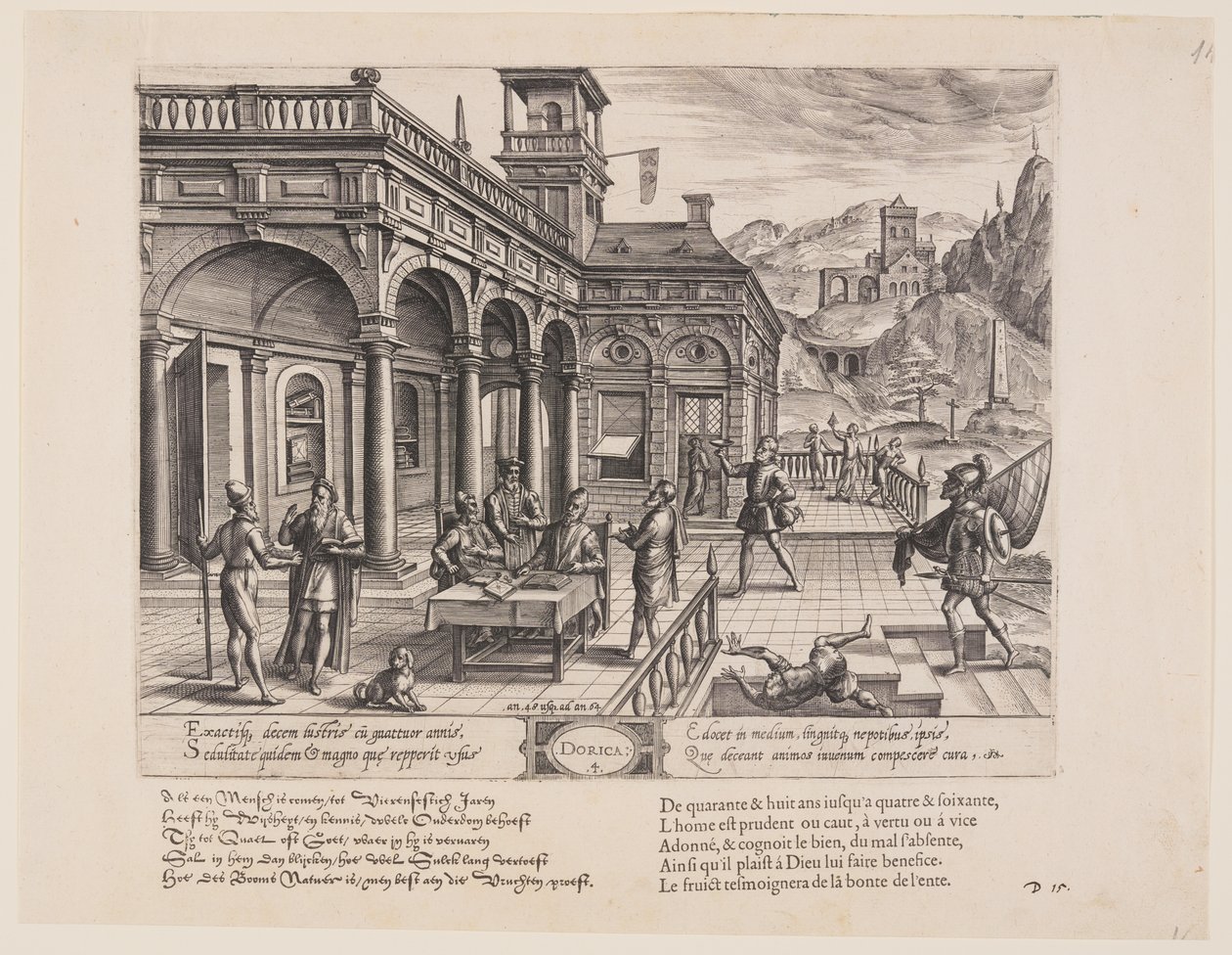 Dorica, de Theatrum Vitae Humanae (As Idades do Homem) de Jan Wierix
