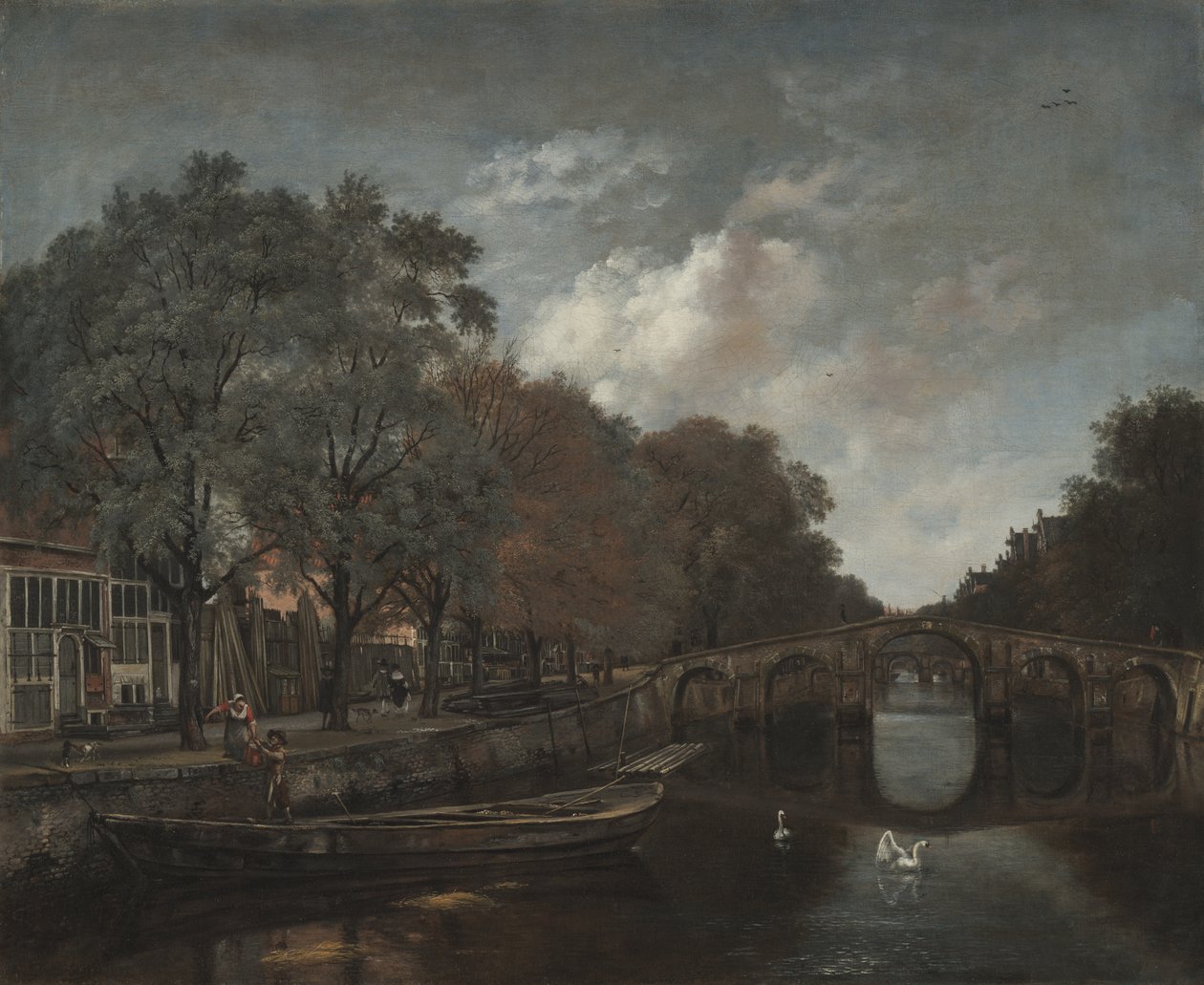 Herengracht, Amsterdam, c.1661 (óleo sobre tela) de Jan Wijnants