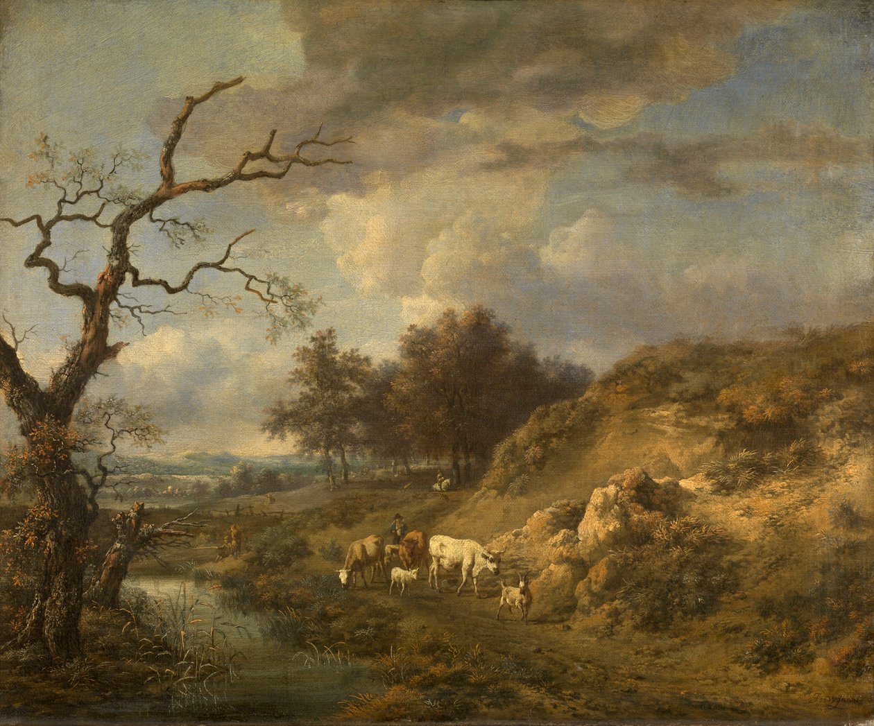 Paisagem com gado de Jan Wijnants
