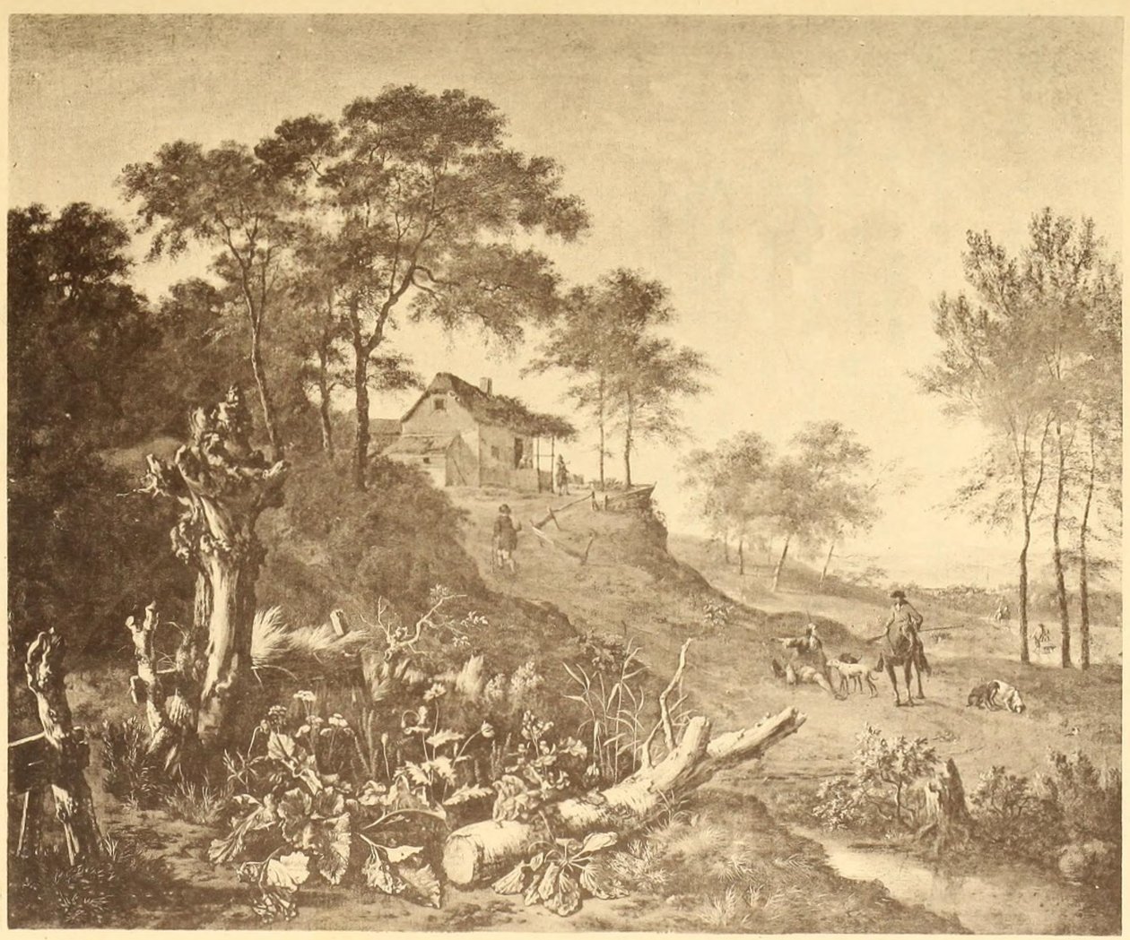 Paisagem com casa de campo de Jan Wijnants