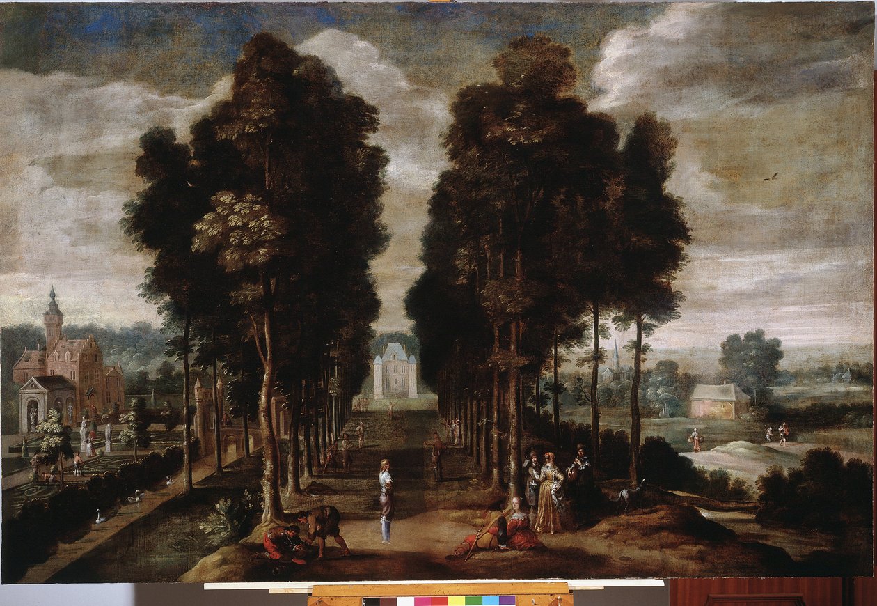 O parque do castelo Pintura de Jan Wildens (1586-1653) Genes do século XVII, Musei di Strada Nuova (ex Palazzo Bianco) de Jan Wildens