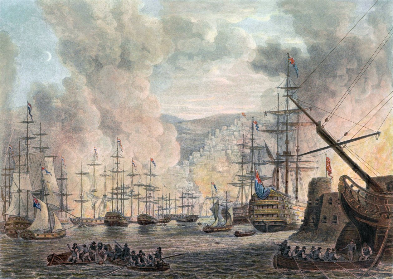O Bombardeamento de Argel de Jan Willem (after) Pieneman