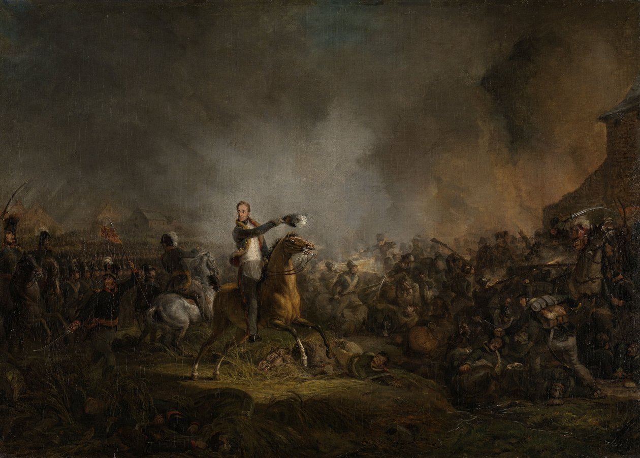 O Príncipe de Orange em Quatre-Bras, 16 de junho de 1815 de Jan Willem Pieneman