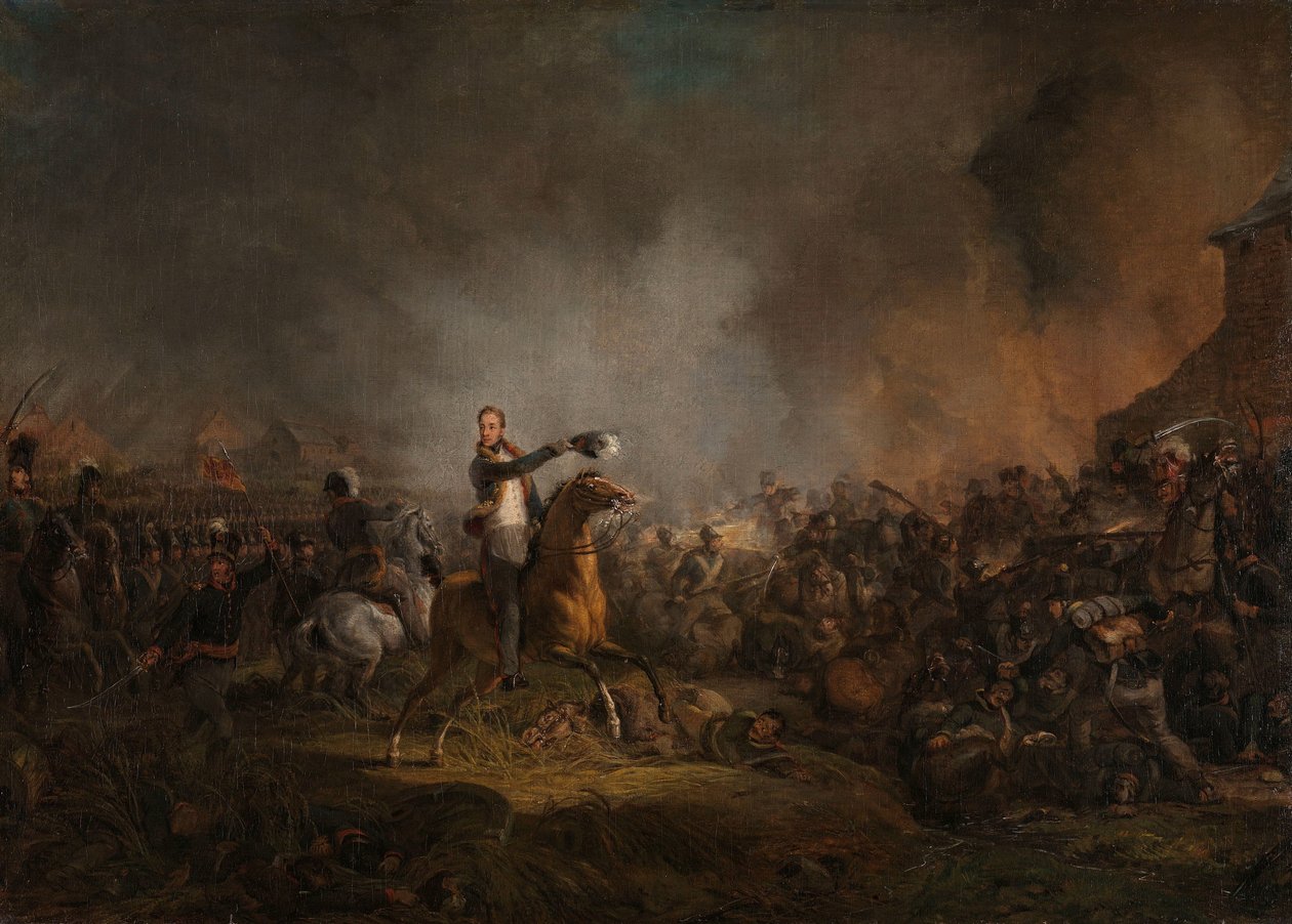 O Príncipe de Orange em Quatre Bras, 16 de Junho de 1815 de Jan Willem Pieneman