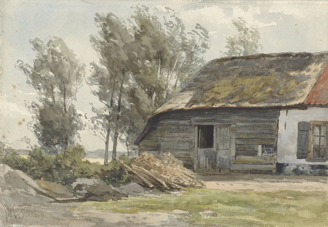 Casa de campo com celeiro de Jan Willem van Borselen