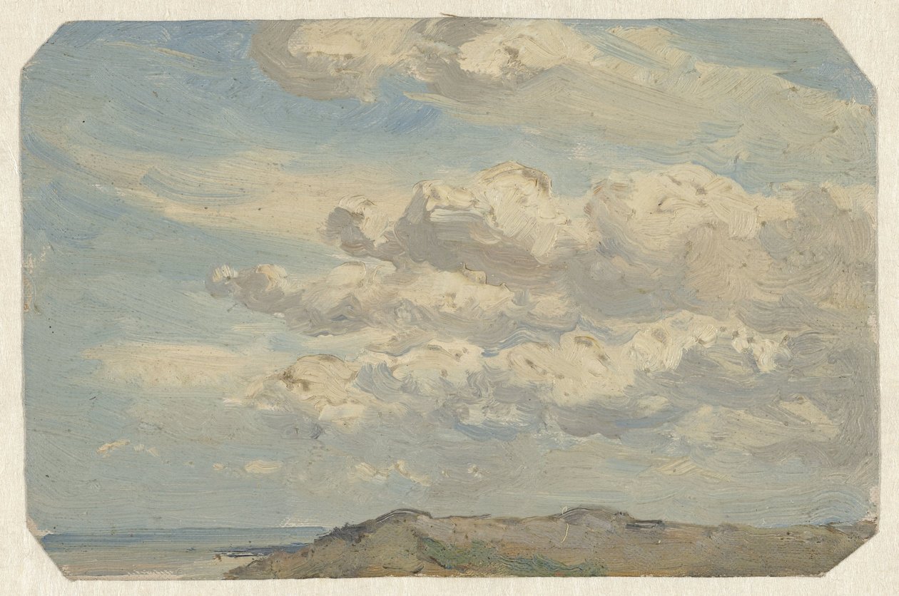 Topo da duna com o mar à esquerda de Jan Willem van Borselen