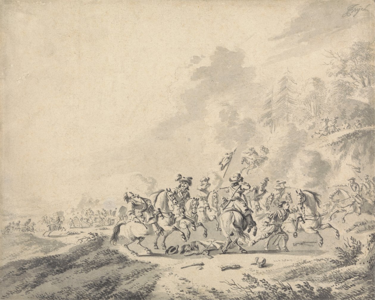 Uma Batalha de Cavalaria de Jan Wyck
