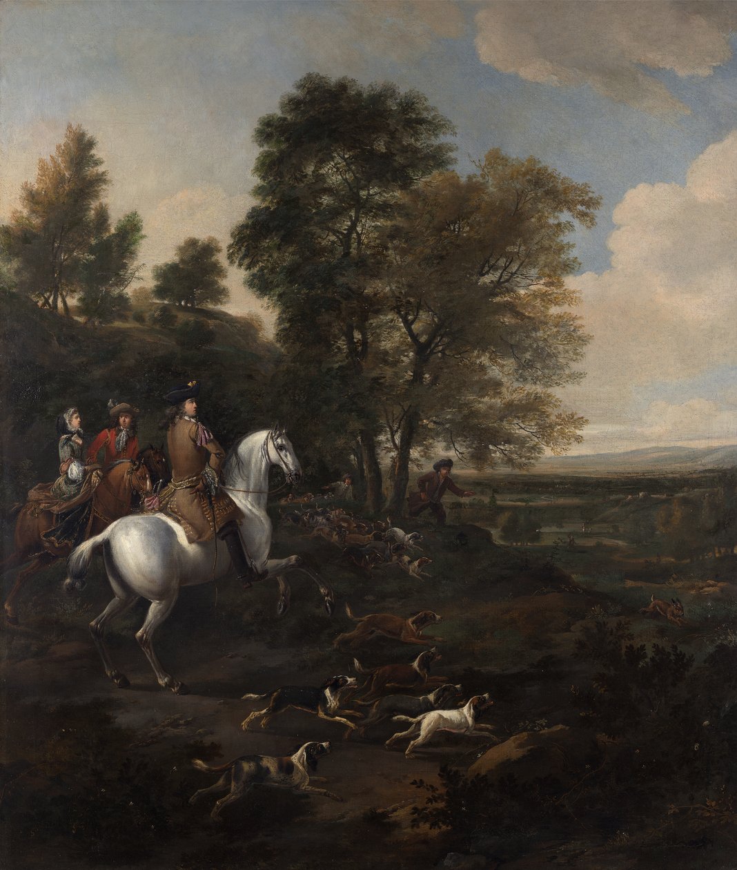 Caça de lebre, c.1690 de Jan Wyck