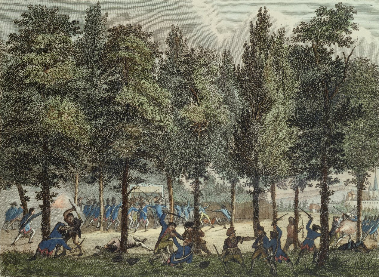 A Marselhesa na Champs-Elysees, 30 de junho de 1792, gravado por Reinier Vinkeles (1741-1816) e Daniel sexta-feira (1765-1822) de Jan after Bulthuis
