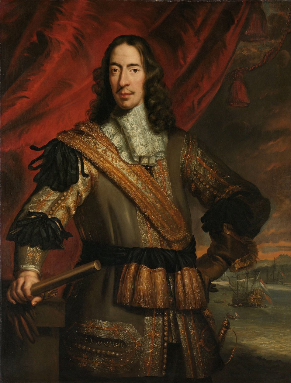 Cornelis de Witt (1623-1672), Burgomestre de Dordrecht e Lord Lieutenant de Putten de Jan de Baen (copy after)