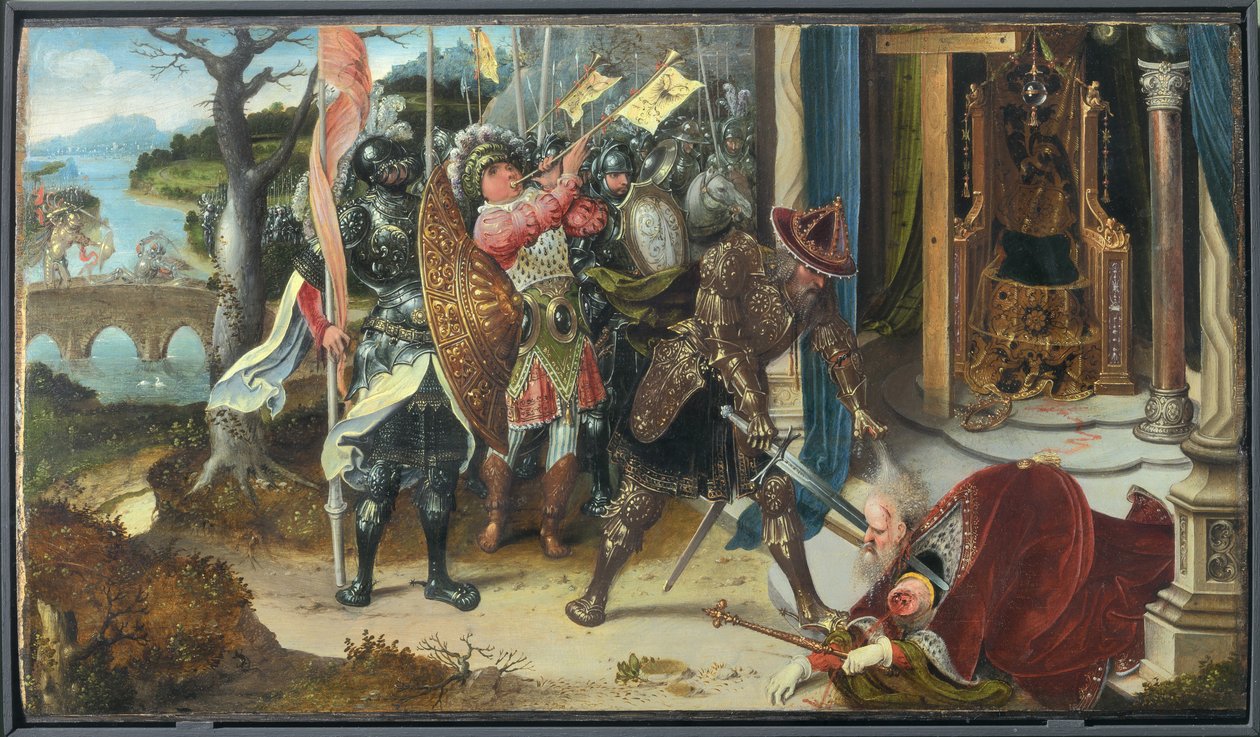 O imperador Heráclio decapitando o rei dos persas Chosroes de Jan de Beer