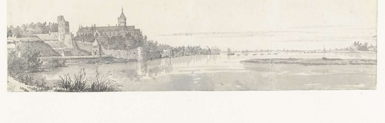 Vista de Nijmegen e do rio Waal de Jan de Beijer