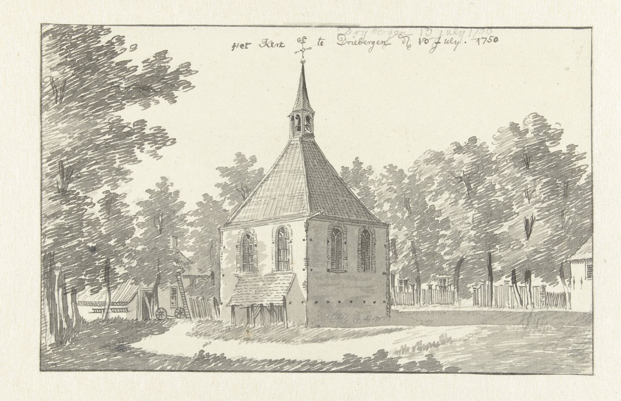 Vista da igreja em Driebergen de Jan de Beijer