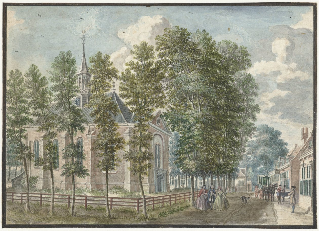 Vista da igreja de Bloemendaal de Jan de Beijer