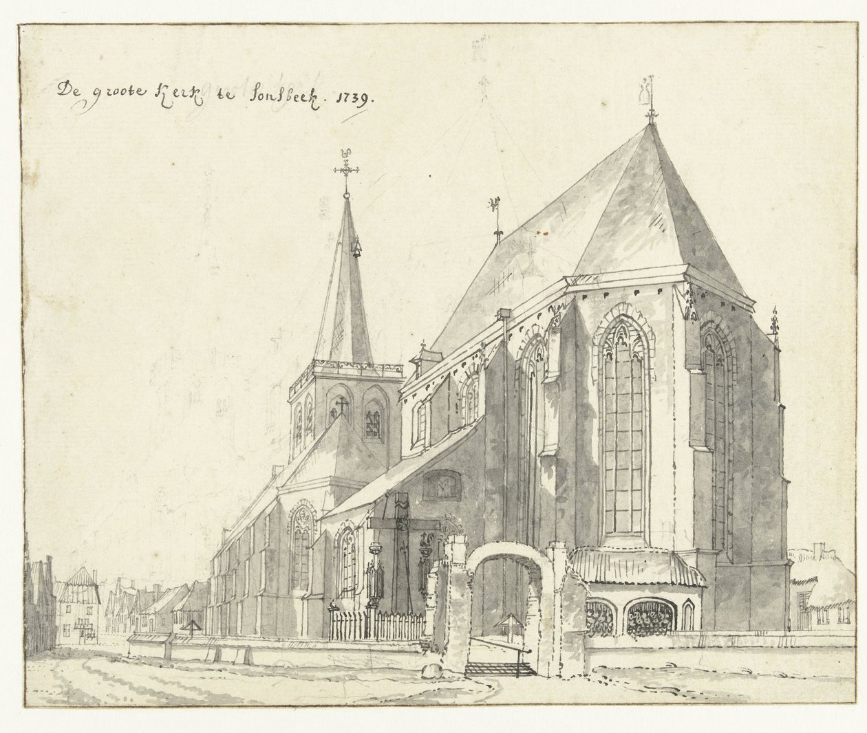 Grande Igreja em Sonsbeck A grande igreja em Sonsbeek (título no objeto) de Jan de Beijer