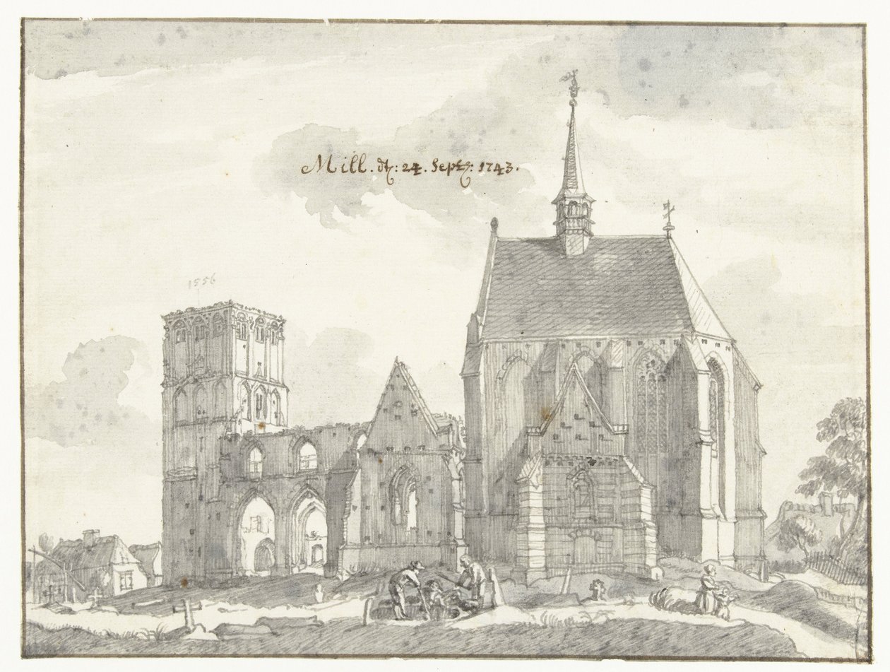 Ruínas da igreja em Mill de Jan de Beijer