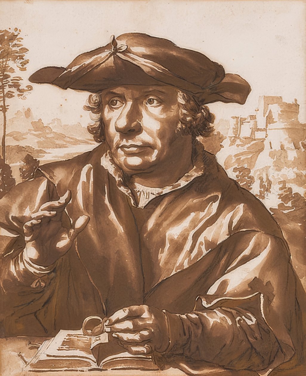 Retrato de um estudioso, depois de Quentin Massys de Jan de Bisschop