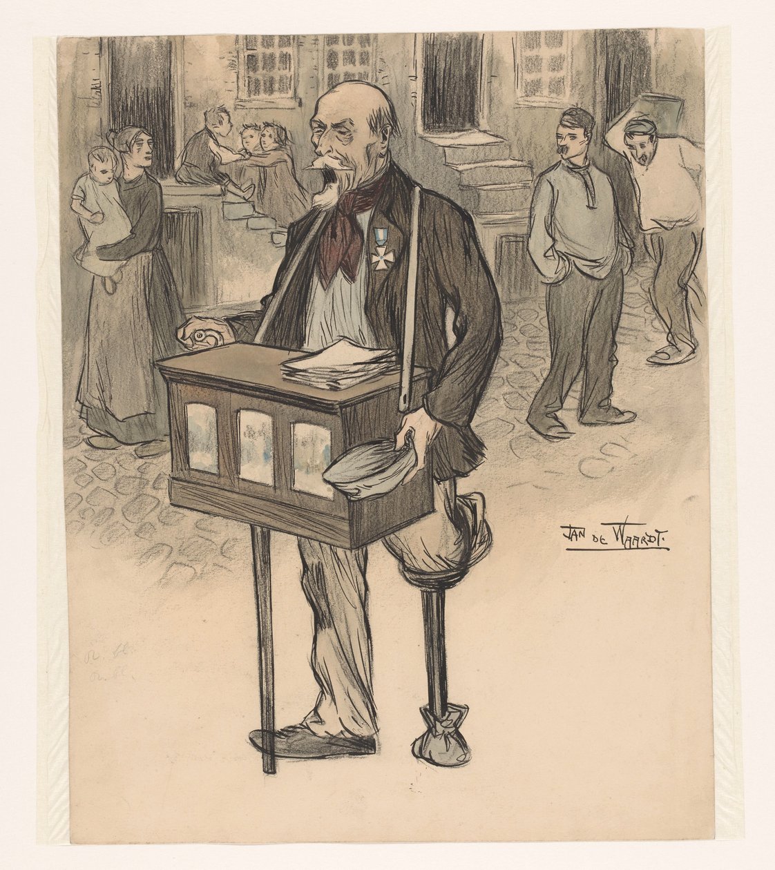 Ex-general como músico de rua de Jan de Waardt (signed by artist)