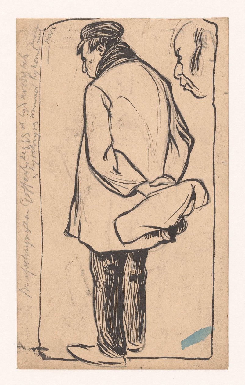 homem de pé de Jan de Waardt
